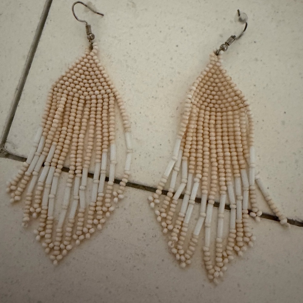 Elegant Beaded Fringe Earrings